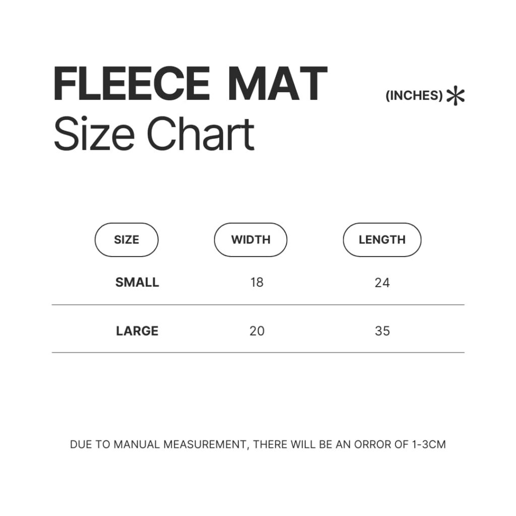 Fleece Mat Size Chart 1 - Border Collie Gifts